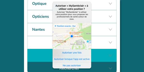 Géolocalisation MySantéclair